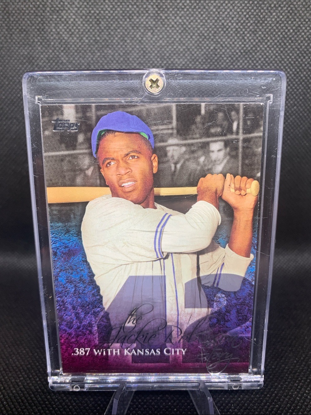Jackie Robinson Card Brooklyn LA Dodgers MLB Baseball HOF Legend In Case - Picture 2 of 6